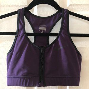 Nike Front-Zip Purple Sports Bra